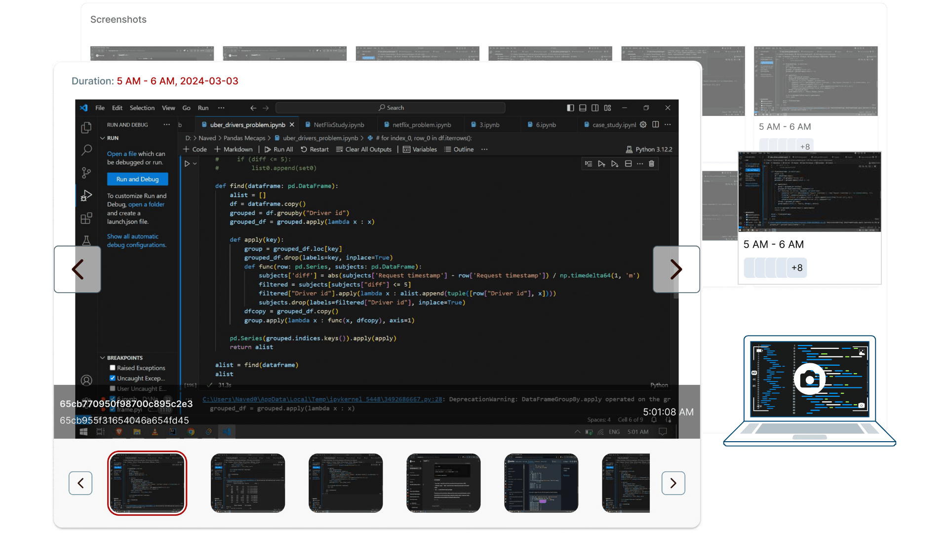 Secure Screenshot Monitoring